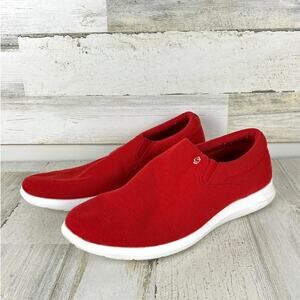 Merinos Mens 12 Red Merino Wool Slip-On Loafer Shoes Sneakers Casual